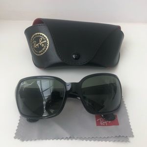 Ray-Ban Black Sunglasses with Case and Dust Cloth